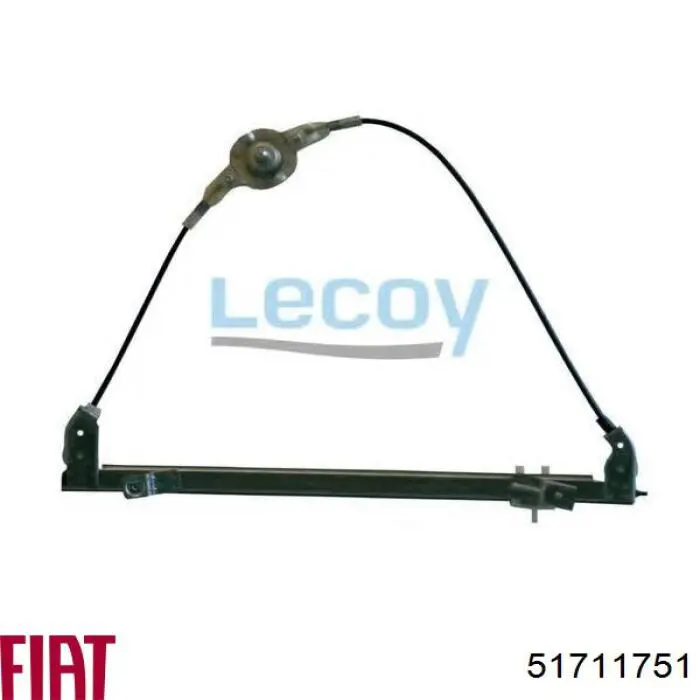Compre 51711751 Fiat/Alfa/Lancia Mecanismo de acionamento de vidro da porta dianteira esquerda