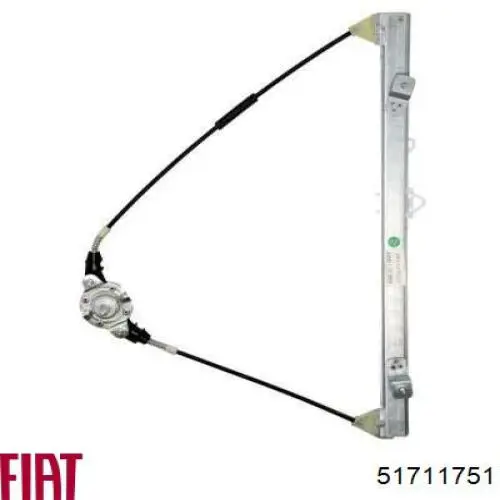 Mecanismo de acionamento de vidro da porta dianteira esquerda 51711751 Fiat/Alfa/Lancia