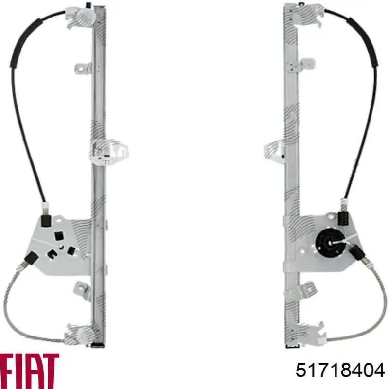 Mecanismo de acionamento de vidro da porta dianteira esquerda 51718404 Fiat/Alfa/Lancia