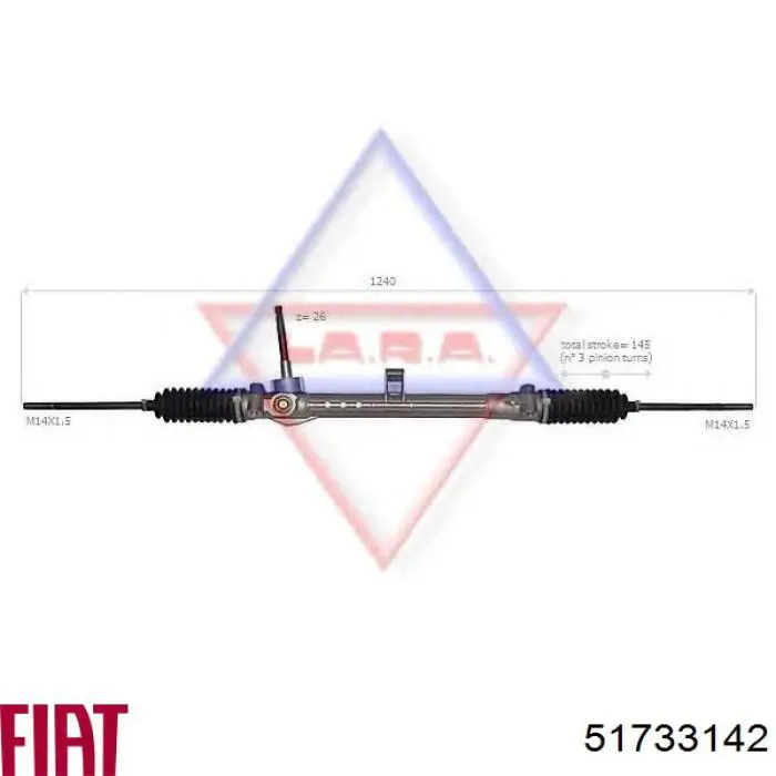 Compre 51733142 Fiat/Alfa/Lancia Cremalheira da direção