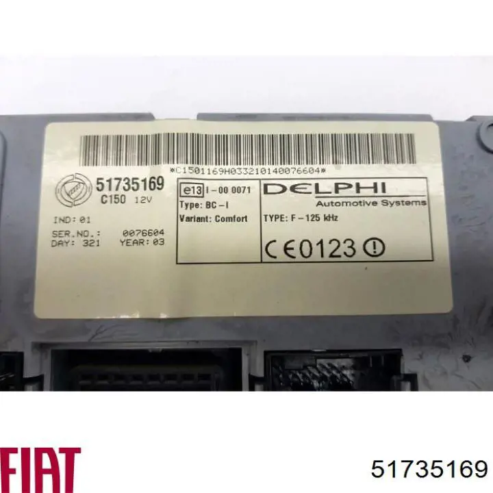 Módulo de direção (Centralina eletrônica) de imobilizador Fiat/Alfa/Lancia 51735169 preço, a partir de 170,55 USD