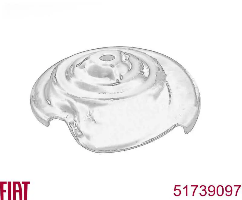 Compre 51739097 Fiat/Alfa/Lancia Copo de suporte superior de mola dianteira