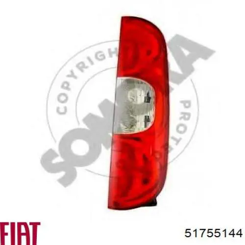 Compre 51755144 Fiat/Alfa/Lancia Lanterna traseira direita