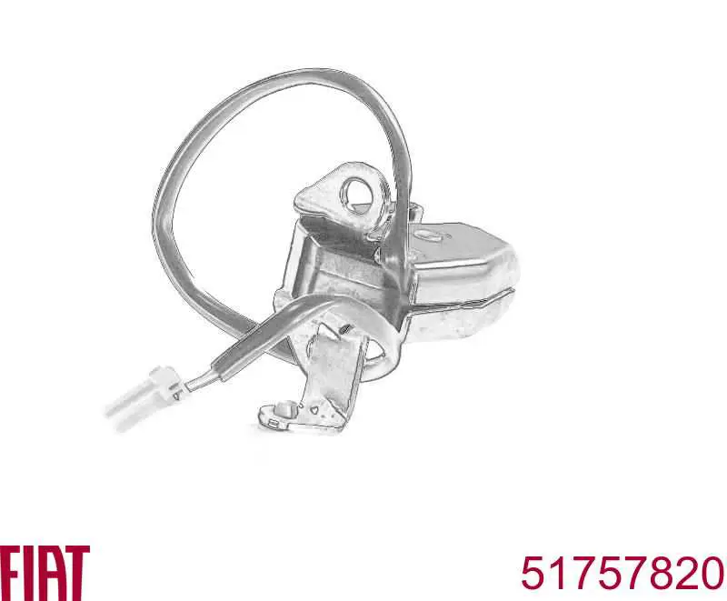 51757820 Fiat/Alfa/Lancia Fecho inferior da porta traseira esquerda batente