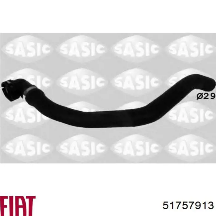 Compre 51757913 Fiat/Alfa/Lancia Mangueira (cano derivado) do radiador de esfriamento superior