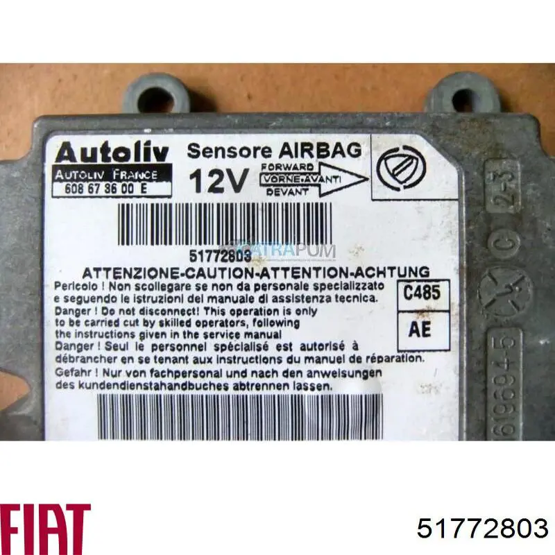51772803 Fiat/Alfa/Lancia Módulo processador de controlo da bolsa de ar (Centralina eletrônica AIRBAG)