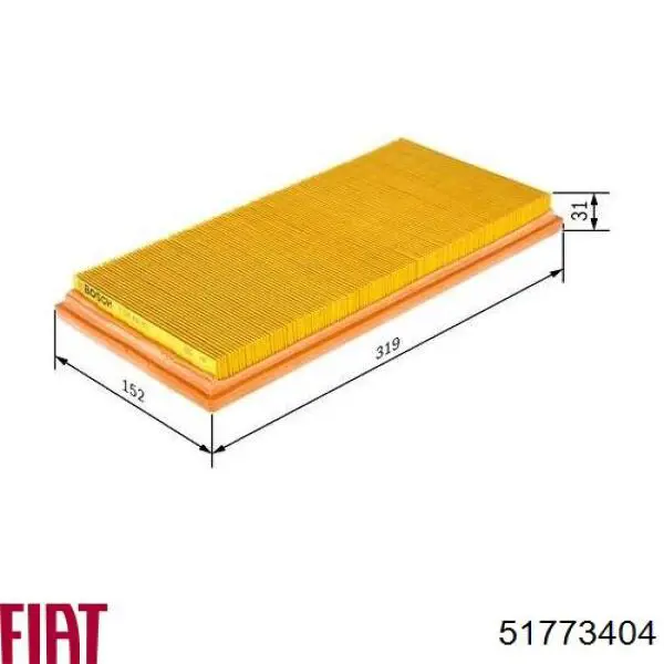 51773404 Fiat/Alfa/Lancia Filtro de ar