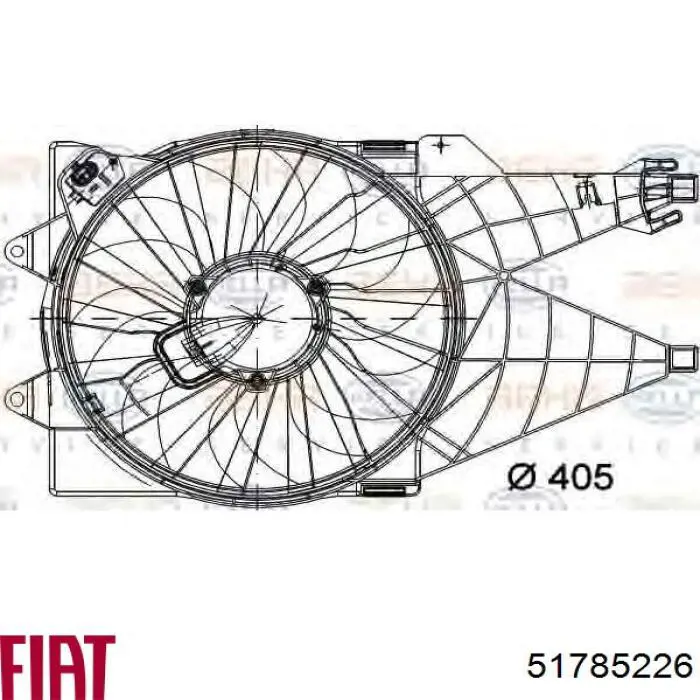Difusor do radiador de esfriamento, montado com motor e roda de aletas Fiat/Alfa/Lancia 51785226 preço, a partir de 119,39 USD