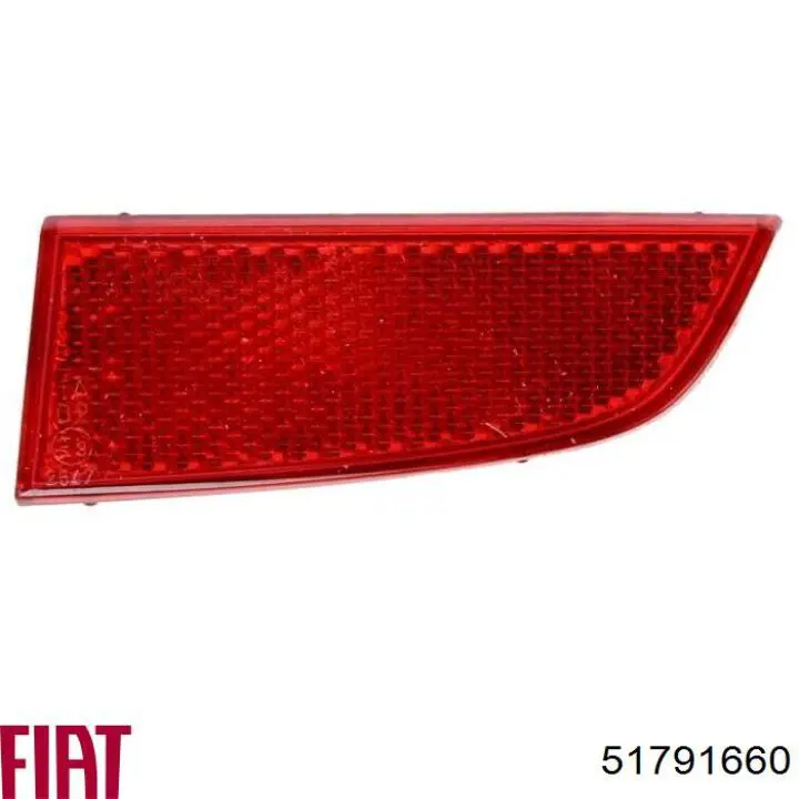 Retrorrefletor (refletor) do pára-choque traseiro direito Fiat/Alfa/Lancia 51791660 preço, a partir de 34,51 USD
