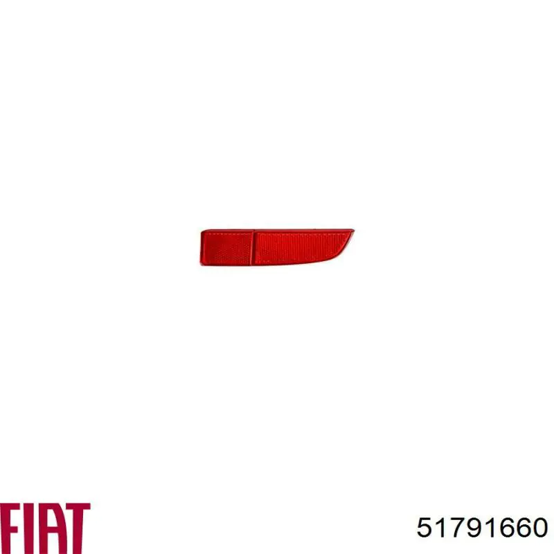 Compre 51791660 Fiat/Alfa/Lancia Retrorrefletor (refletor) do pára-choque traseiro direito
