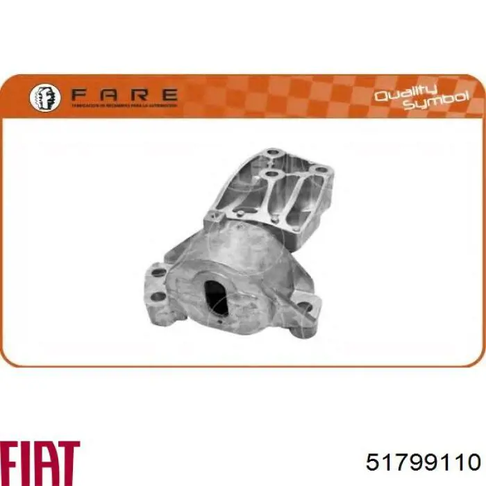 Coxim (suporte) direito de motor 51799110 Fiat/Alfa/Lancia