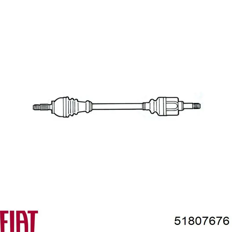 51807676 Fiat/Alfa/Lancia Semieixo (acionador) dianteiro esquerdo
