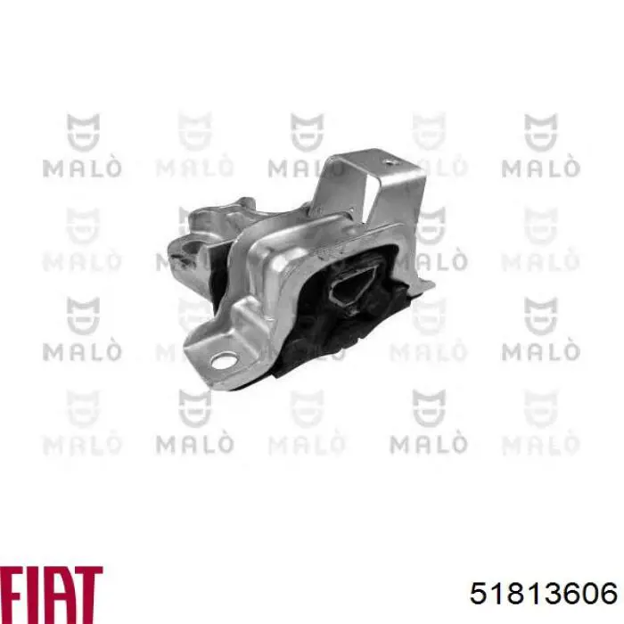 Coxim (suporte) esquerdo traseiro de motor 51813606 Fiat/Alfa/Lancia