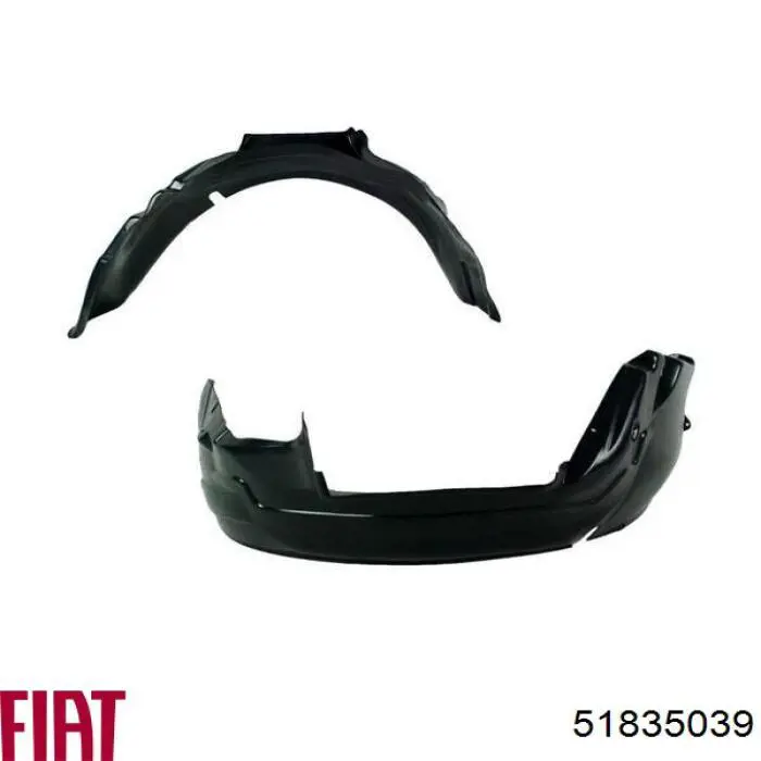 Compre 51835039 Fiat/Alfa/Lancia Guarda-barras direito do pára-lama dianteiro
