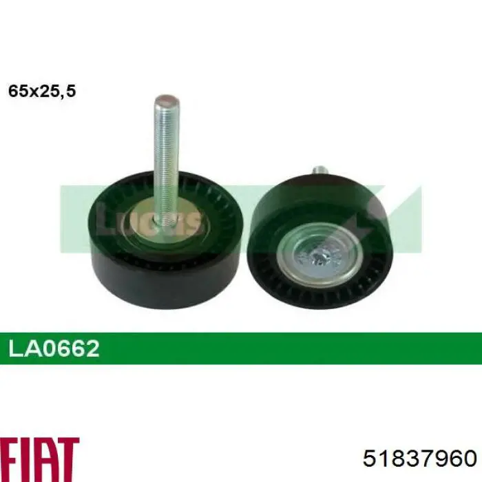 51837960 Fiat/Alfa/Lancia Rolo parasita da correia de transmissão