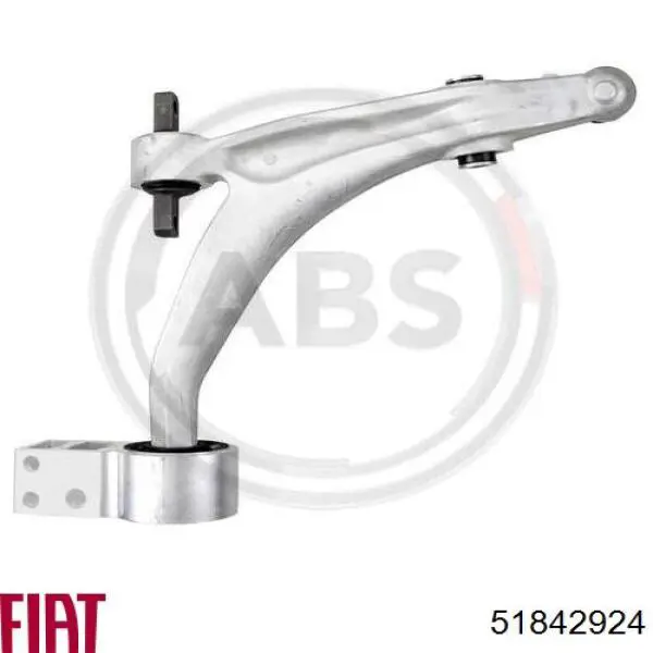 51842924 Fiat/Alfa/Lancia Braço oscilante inferior direito de suspensão dianteira