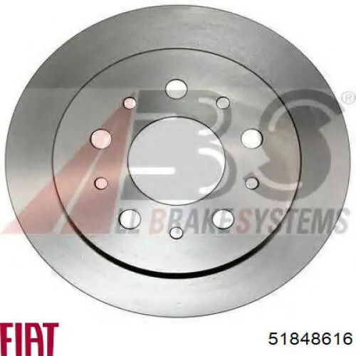 51848616 Fiat/Alfa/Lancia Disco do freio traseiro