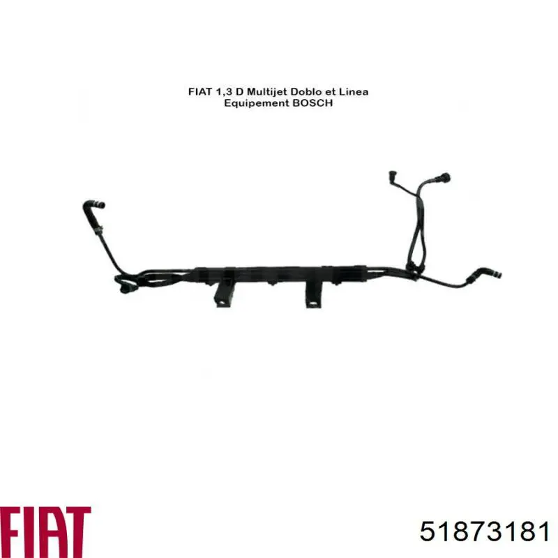 51873181 Fiat/Alfa/Lancia Tubo de combustível, desde o filtro até a bomba