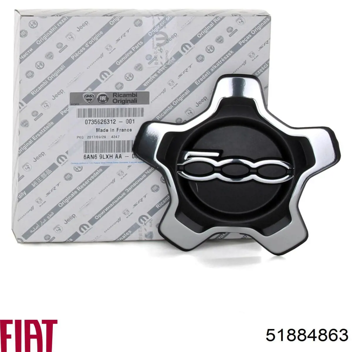 Compre 51884863 Fiat/Alfa/Lancia Coberta de disco de roda