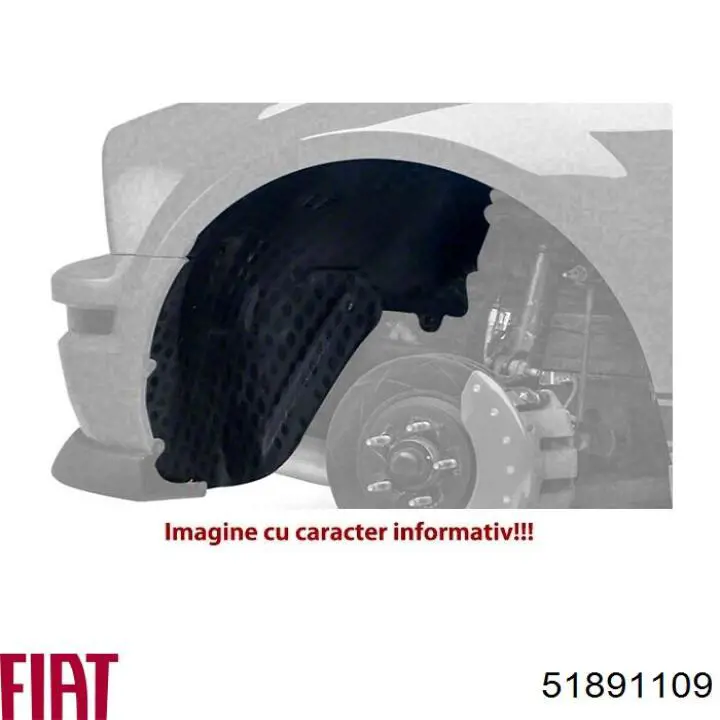 Compre 51940059 Fiat/Alfa/Lancia Guarda-barras direito do pára-lama dianteiro