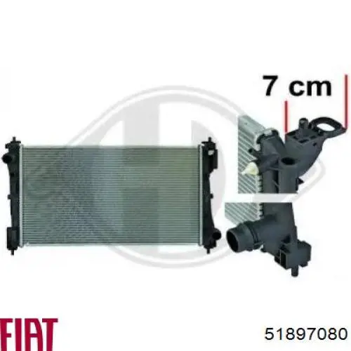 Compre 51897080 Fiat/Alfa/Lancia Radiador de esfriamento de motor