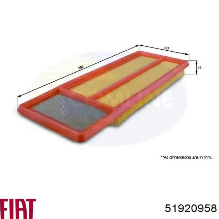 51920958 Fiat/Alfa/Lancia Filtro de ar