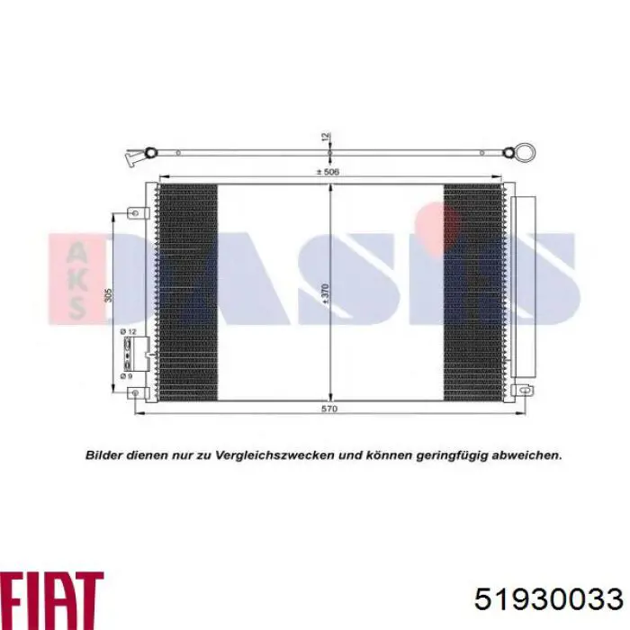Radiador de aparelho de ar condicionado Fiat/Alfa/Lancia 51930033 preço, a partir de 85,34 USD