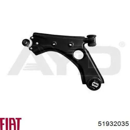 Braço oscilante inferior esquerdo de suspensão dianteira 51932035 Fiat/Alfa/Lancia