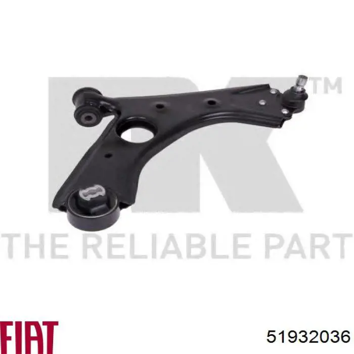 Compre 51932036 Fiat/Alfa/Lancia Braço oscilante inferior direito de suspensão dianteira