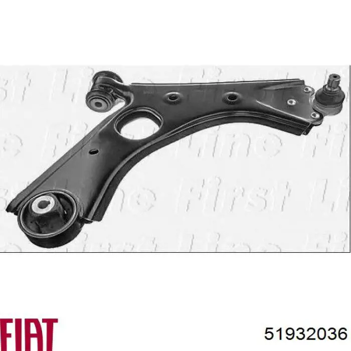 Braço oscilante inferior direito de suspensão dianteira Fiat/Alfa/Lancia 51932036