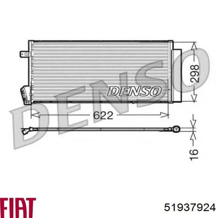 51937924 Fiat/Alfa/Lancia Radiador de aparelho de ar condicionado