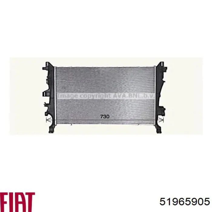 Compre 51965905 Fiat/Alfa/Lancia Radiador de esfriamento de motor