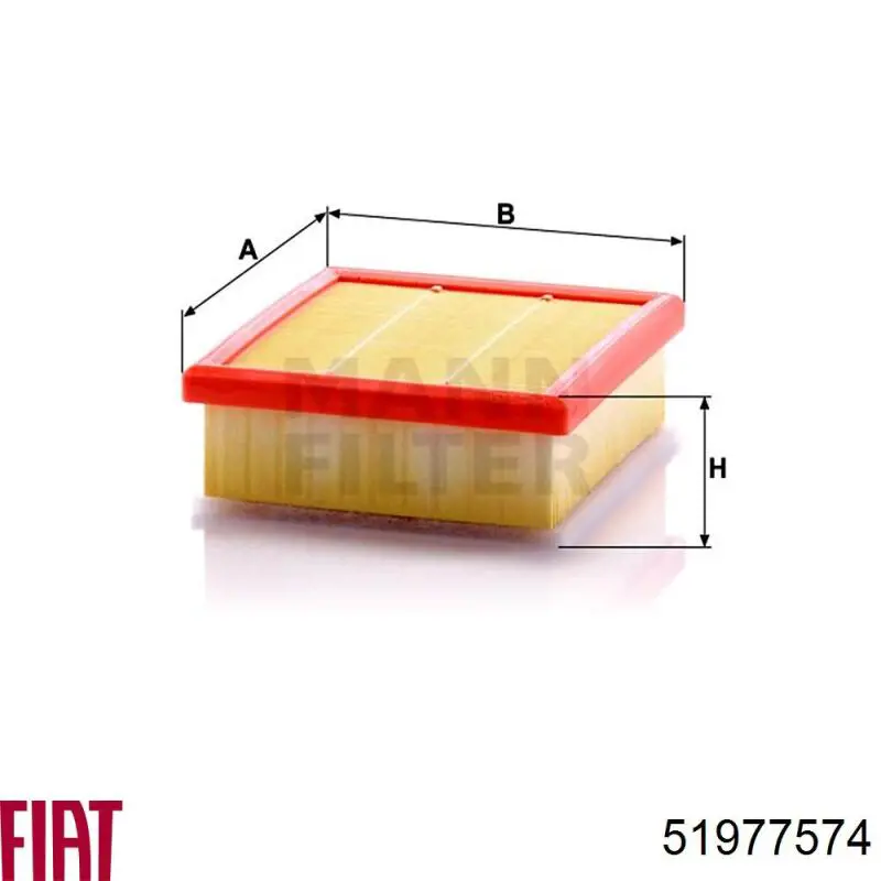 Filtro de ar 51977574 Fiat/Alfa/Lancia