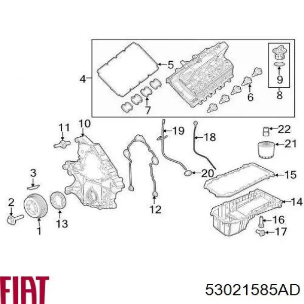 Compre 67710 Chrysler Vedação dianteira de cambota de motor