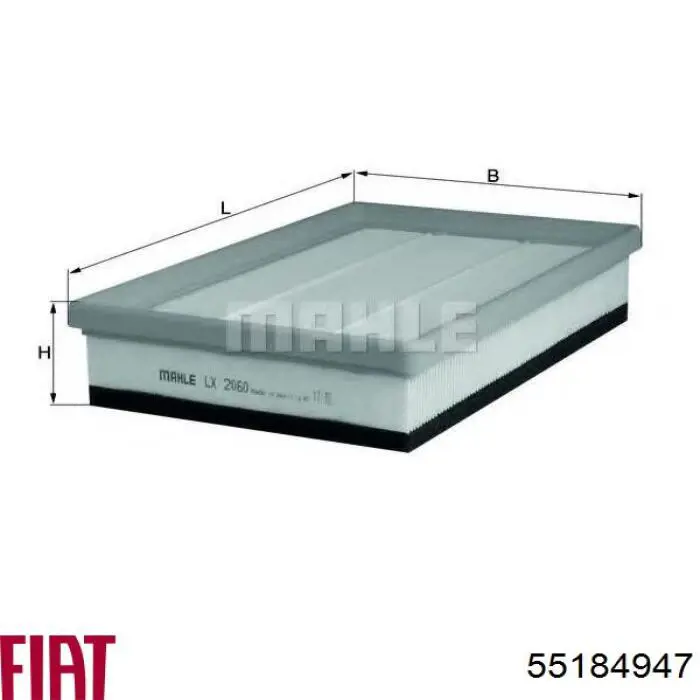 55184947 Fiat/Alfa/Lancia Filtro de ar