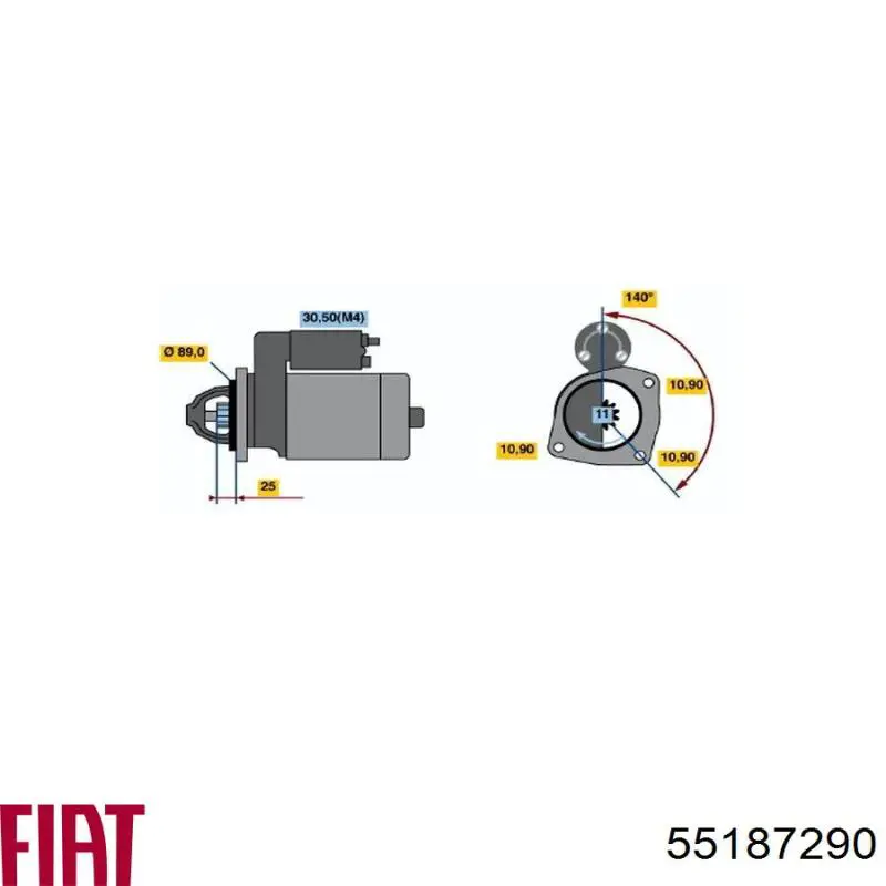 55187290 Fiat/Alfa/Lancia Injetor de injeção de combustível