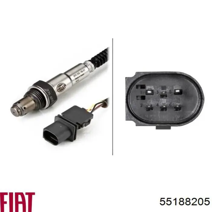 Compre 55188205 Fiat/Alfa/Lancia Sonda lambda, sensor de oxigênio até o catalisador