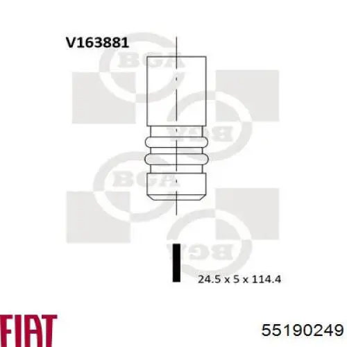 Compre 55190249 Fiat/Alfa/Lancia Válvula de escape