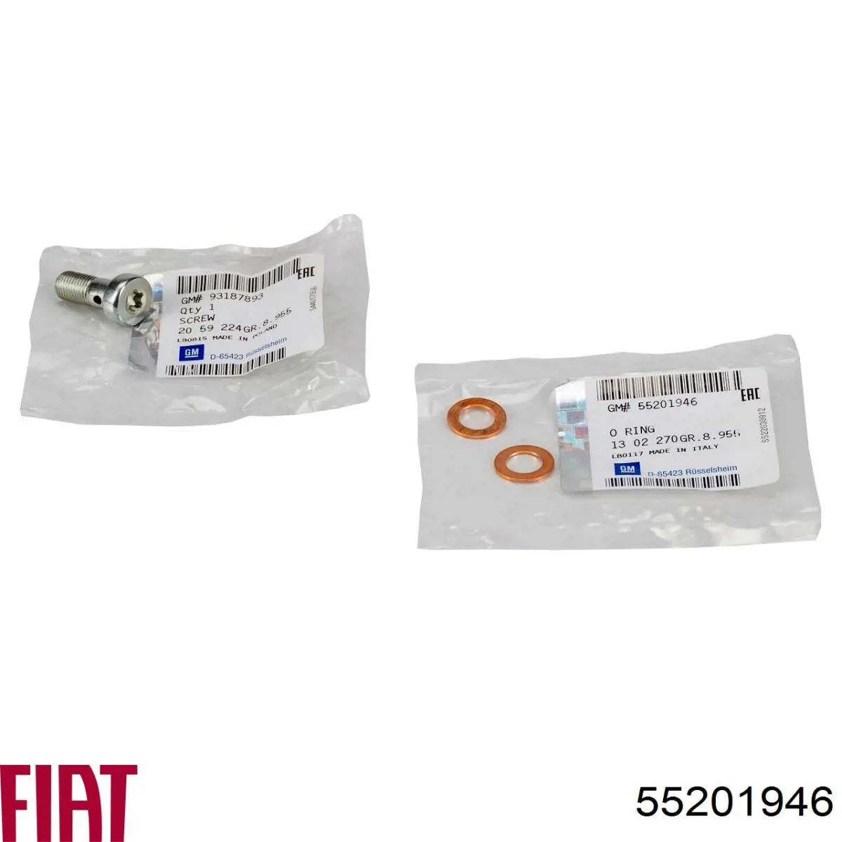 55201946 Fiat/Alfa/Lancia Vedante de mangueira de fornecimento de óleo de turbina