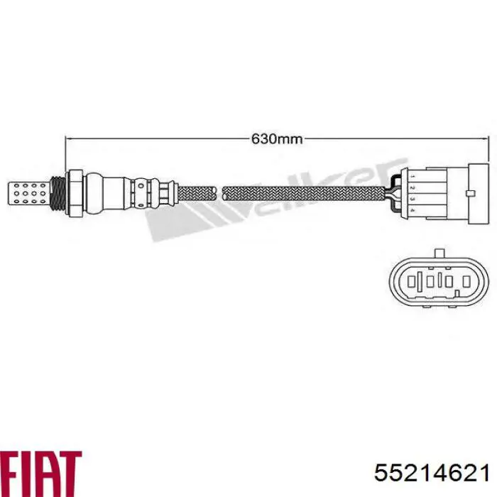 Compre 55214621 Fiat/Alfa/Lancia Sonda lambda, sensor de oxigênio depois de catalisador