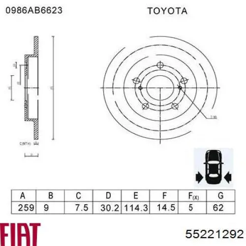 55221292 Fiat/Alfa/Lancia Motor de arranco