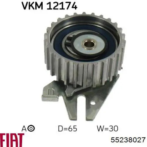 Compre 55238027 Fiat/Alfa/Lancia Rolo de reguladora de tensão da correia do mecanismo de distribuição de gás