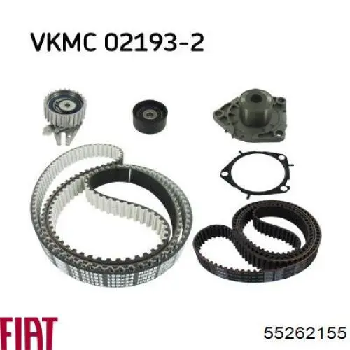 Correia do mecanismo de distribuição de gás, kit 55262155 Fiat/Alfa/Lancia