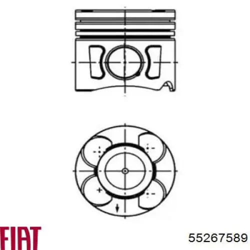 Compre 55229807 Opel Pistão do kit para 1 cilindro, STD