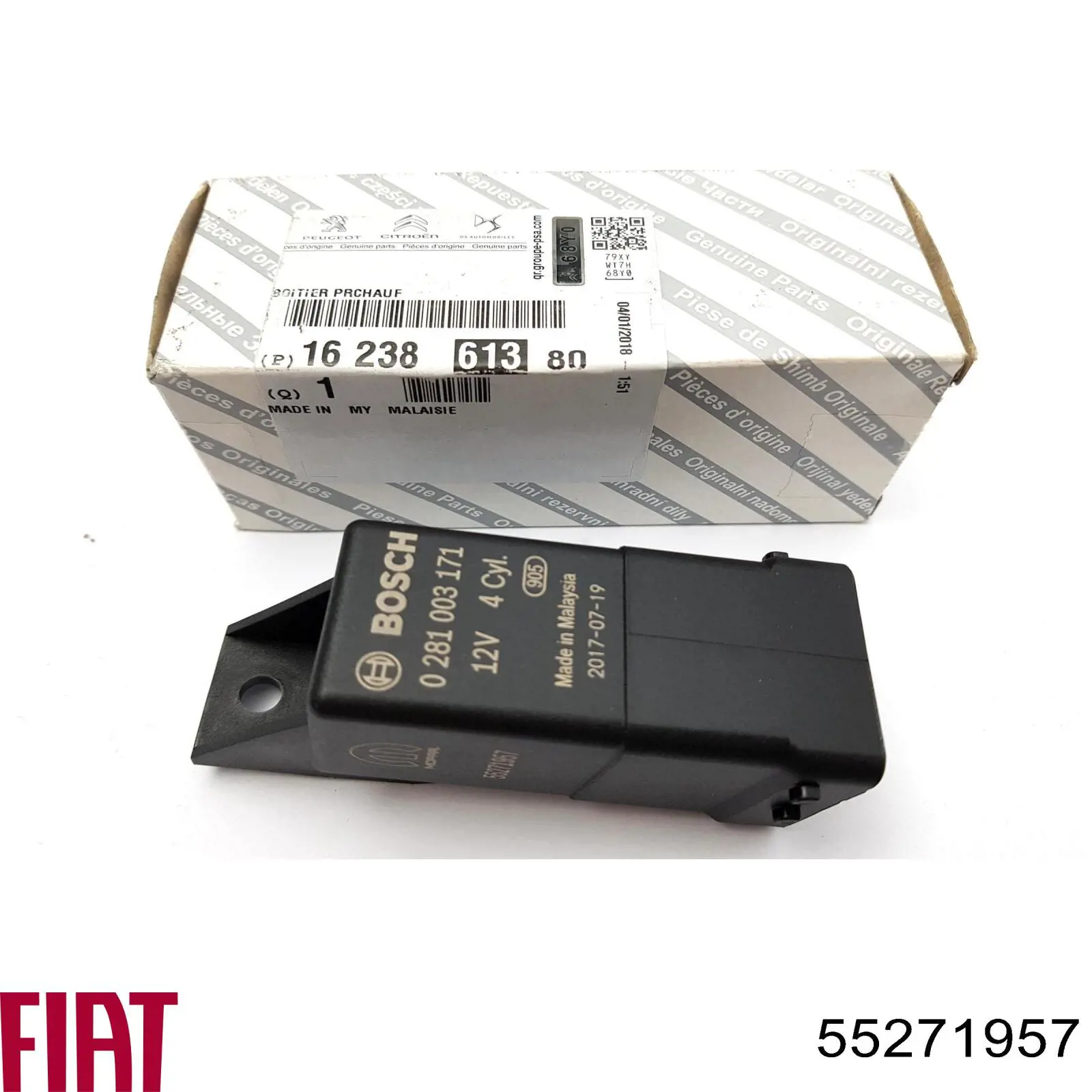 Relê das velas de incandescência 55271957 Fiat/Alfa/Lancia