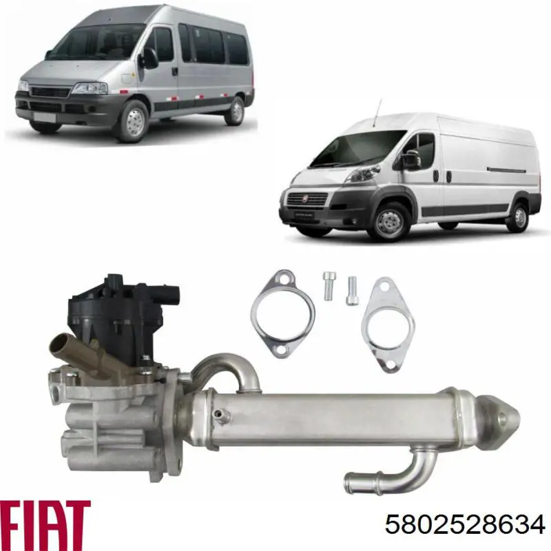 5802528634 Fiat/Alfa/Lancia Radiador do sistema EGR de recirculação dos gases de escape