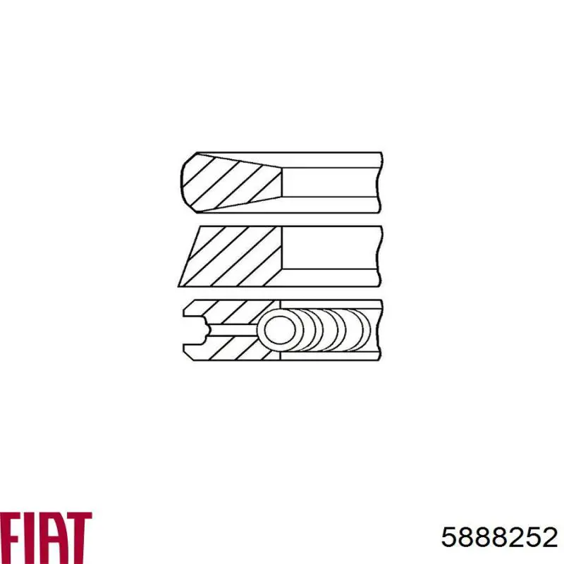 5894174 Fiat/Alfa/Lancia Kit de anéis de pistão de motor, STD.