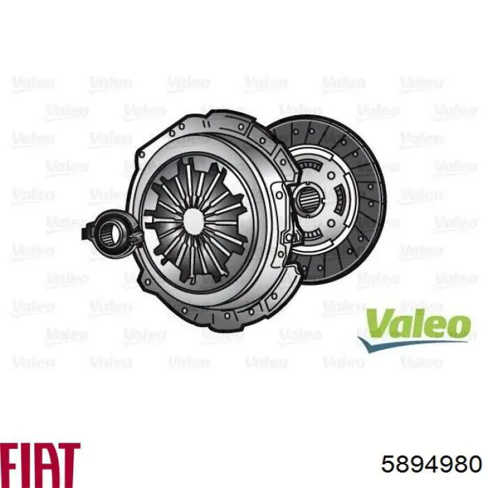 Kit de embraiagem (3 peças) 5894980 Fiat/Alfa/Lancia