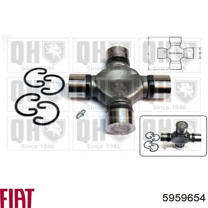 Compre 5959654 Fiat/Alfa/Lancia Cruzeta da junta universal traseira