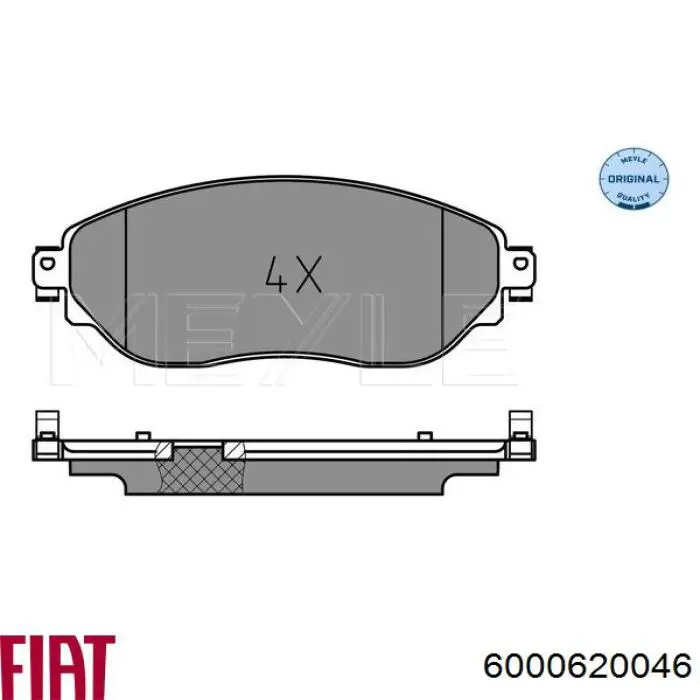 Sapatas do freio dianteiras de disco Fiat/Alfa/Lancia 6000620046 preço, a partir de 29,92 USD